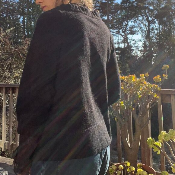 Designer black 100% cashmere cardigan - Picture 7 of 8